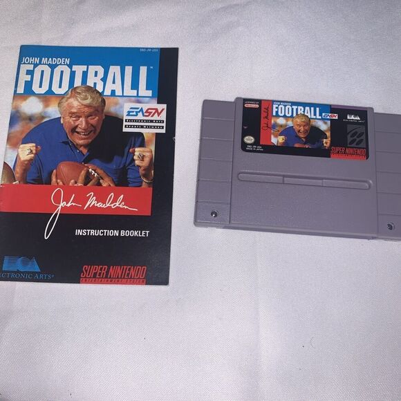 Other - John Madden Football Super Nintendo Entertainment System1991 SNES w/Box Vintage